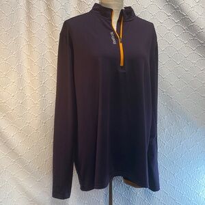 Reebok size 2XL Purple and Orange 1/4 zip Pullover play dry stretch comfy casual